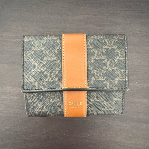 Celine Paris Wallet with Tan Accent - Picture 1 of 4